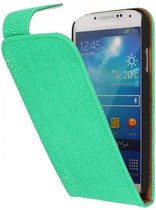 Devil Classic Flipcase Hoesjes - Hoesje Geschikt voor Samsung Galaxy S4 i9500 Groen