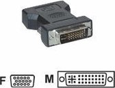 MCL Adaptateurs DVI-I vers HD15 (VGA)DVI-I Male / HD15 Femelle VGA (D-Sub) Zwart