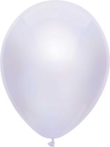 Witte ballonnen metallic | 10 stuks