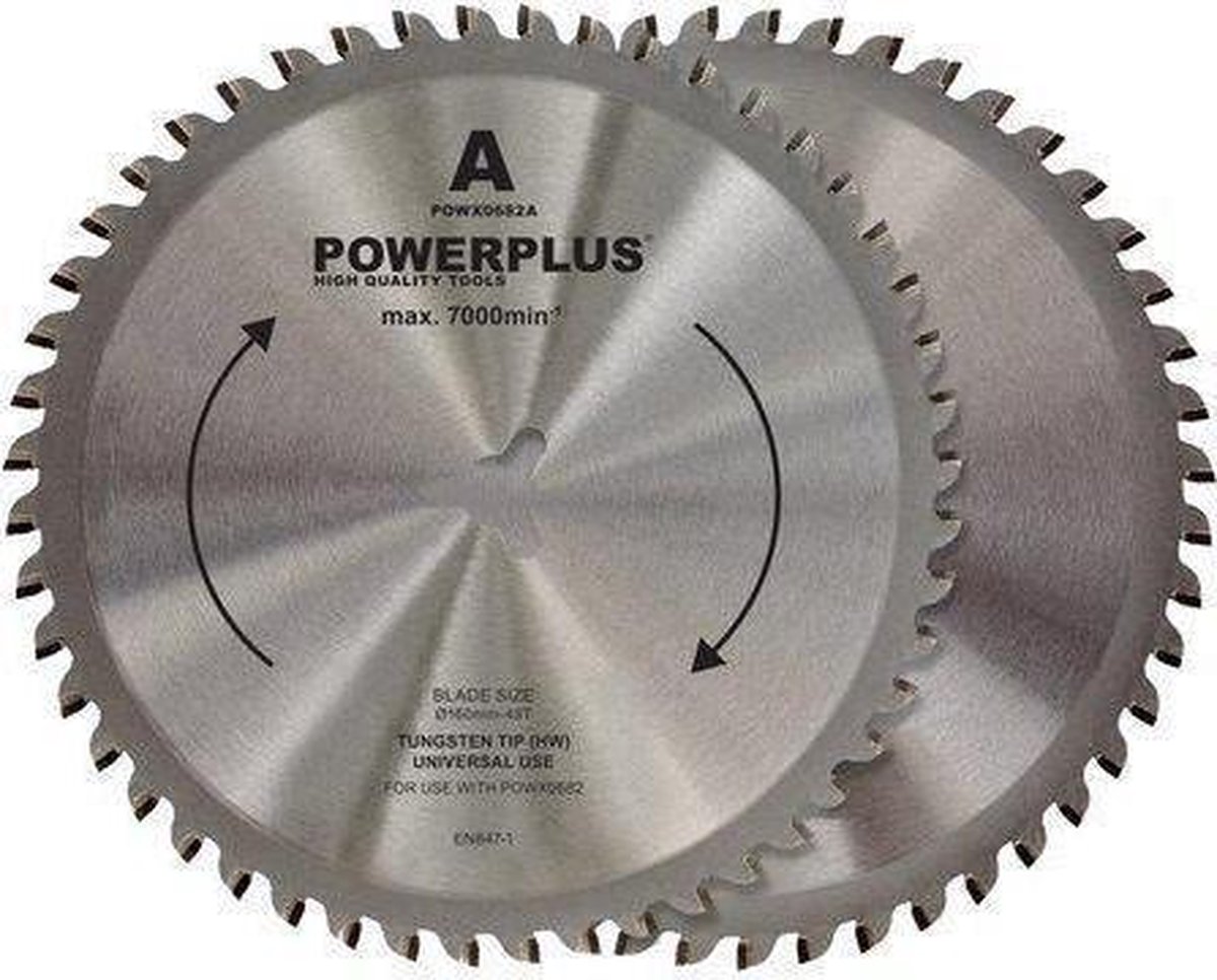 Powerplus POWX0682A Zaagblad 160 mm 48 T 2 stuks