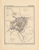 Historische kaart, plattegrond van gemeente Breda door Kuyper uit 1866