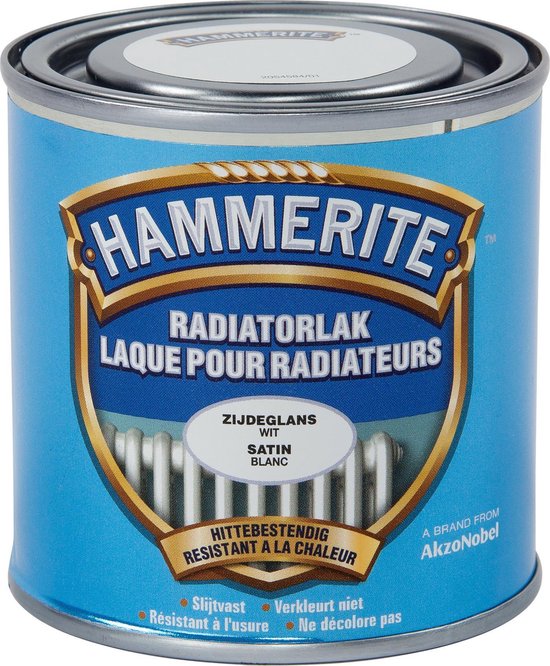 Hammerite Radiatorlak - Satin - Wit - 0.25L