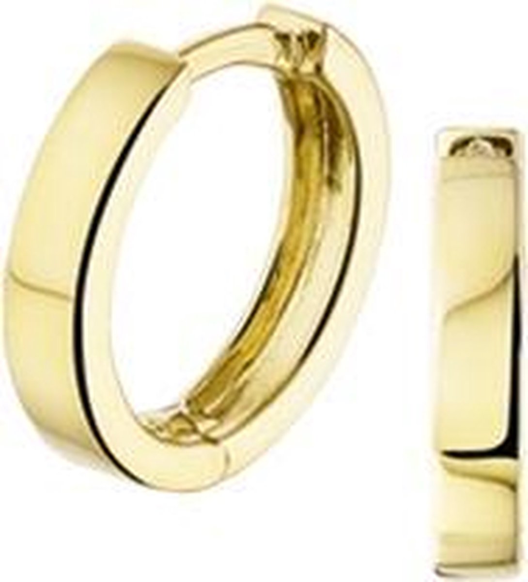 The Jewelry Collection Klapoorringen 2,5 mm Vlak - Goud