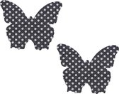 Banoch - Nipple Sticker Dotted Butterfly Black - Vlinder Zwart