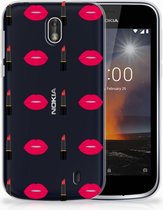 Nokia 1 TPU Hoesje Design Lipstick Kiss