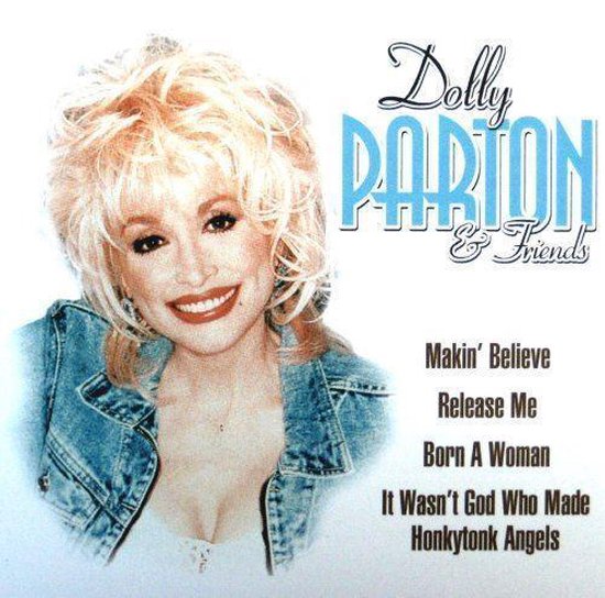 Pochette d'album Dolly Parton & Friends avec Dolly Parton dans une veste en jean.