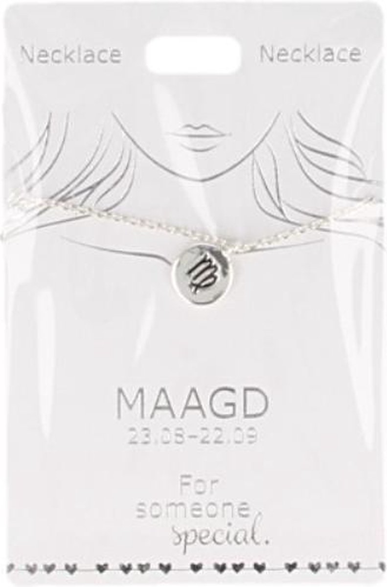 Ketting Maagd, silver plated