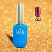 SeaCoral One Step No Wipe Gellak, Gel Nagellak, GelPolish, zonder kleeflaag, UV en LED, kleur 092