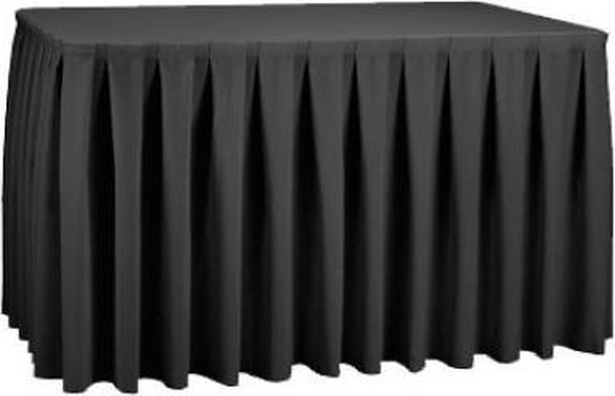 Combiskirting Boxpleat 250% - 122x76cm - Zwart