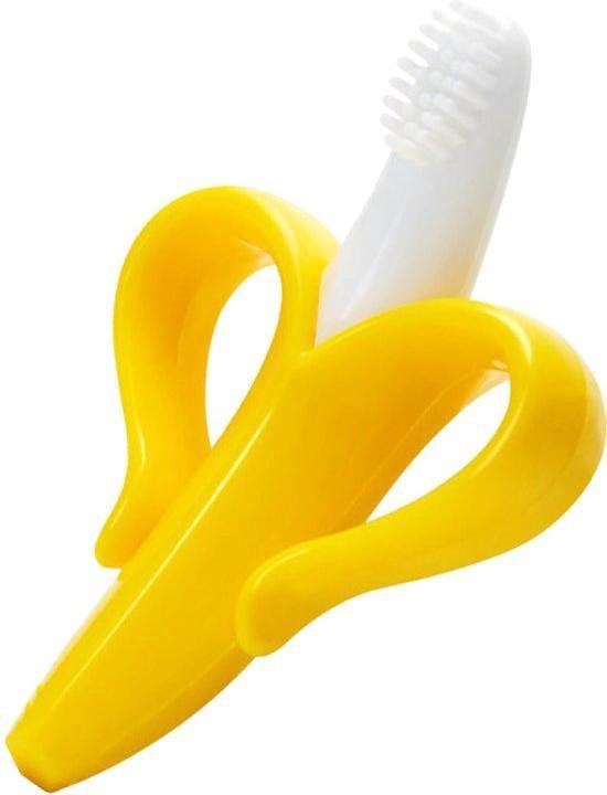 Baby banaan tandenborstel/bijtspeeltje – Geel