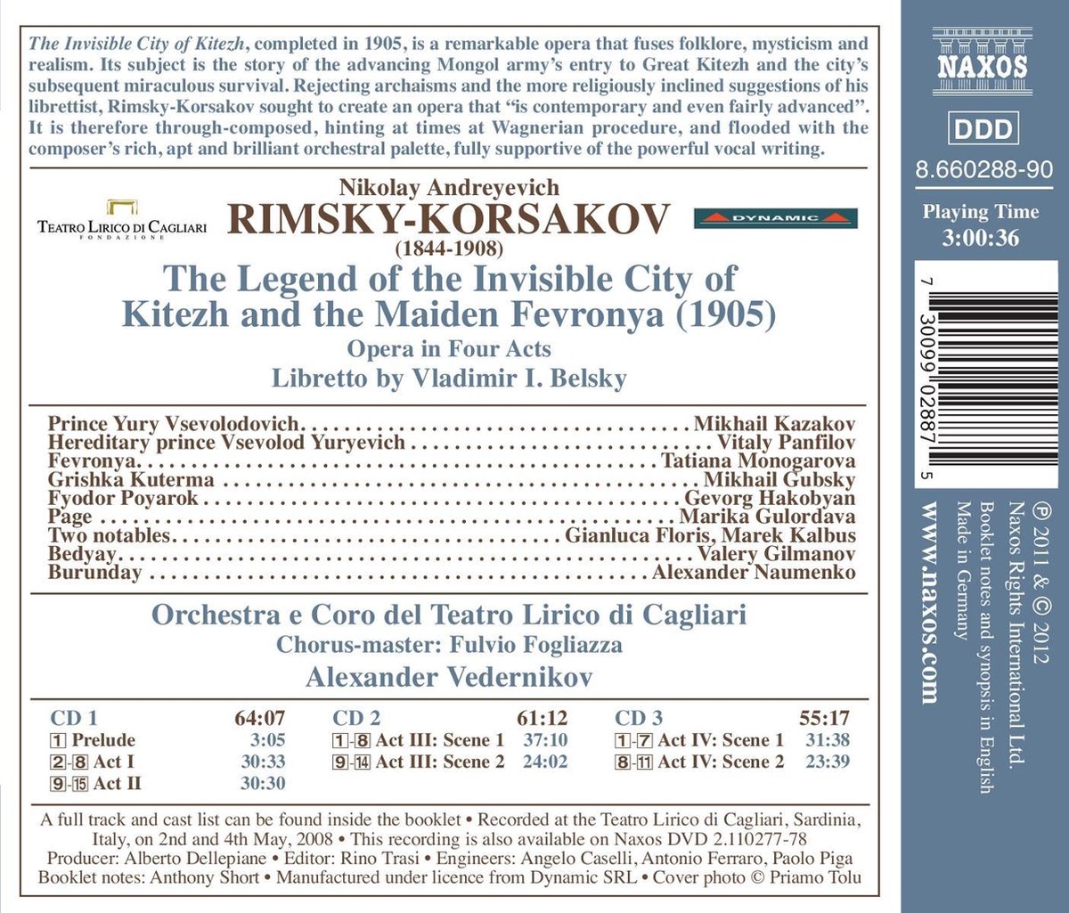 Mikhail Kazakov, Vitaly Panfilov, Tatiana Monogarova RimskyKorsakov