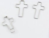 Paperclip Kruis 50 stuks zilverkleurig