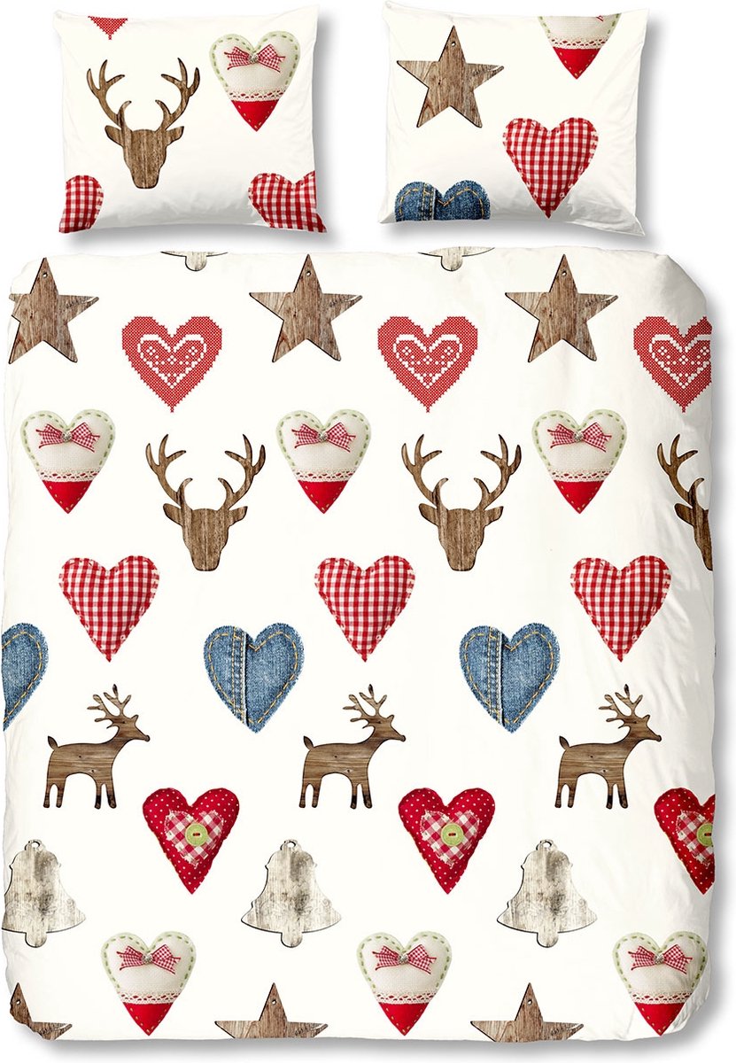 Good Morning Seasons Dekbedovertrek - Flanel - Lits-jumeaux -240x200/220 cm - Wit