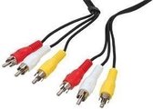 Tulp Audio Video Kabel 1,5 meter M-M - Zwart