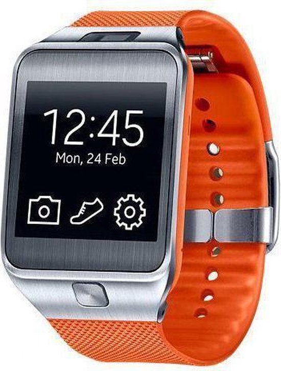 Samsung Galaxy Gear 2 smartwatch Oranje met siliconen band