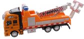 Super Truck Takelwagen Diecast 20 Cm Pull-back Geel/wit