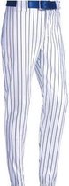 Augusta Royal Pinstripe YOUTH Baseball Pants - White/ Royal - Y-Large
