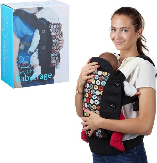 Choice baby draagzak 3 maanden buikdrager ergonomisch - met patroon zwart | bol.com