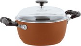 Sambonet Vintage Kookpan - Incl. Deksel - Aluminium - Ø24cm - Rood