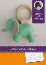 DIY wolvilt pakket: Rammelaar olifant