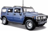 Modelauto Hummer H2 blauw 1:24 - speelgoed auto schaalmodel