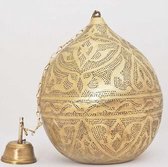 Nour Lifestyle Arabische hanglamp Haifa goudkleurig met Oosters patroon - maat XL (Oosterse - Egyptische - Marokkaanse lampen)
