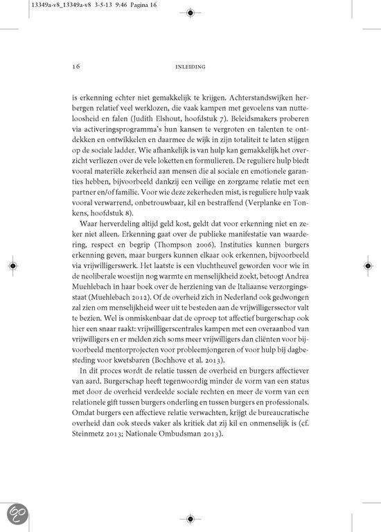 Paginainhoudsopgave met de titel "INLEIDING" en een tekst over erkenning, deelname en samenwerking in de wijk.