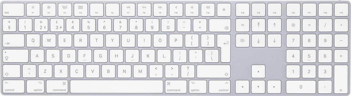 Apple Magic Keyboard numeric - Draadloos toetsenbord - Full Size - Wit / zilver - Apple