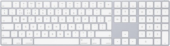 Apple Magic Keyboard numeric - Draadloos toetsenbord - Full Size - Wit / zilver