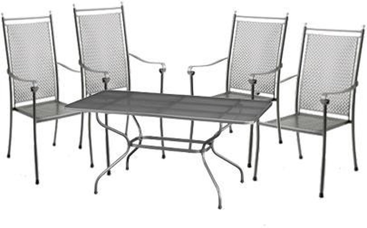 Kettler tafel met 4 Exelsior stoelen bol.com