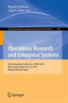Communications in Computer and Information Science 695 - Operations Research and Enterprise Systems