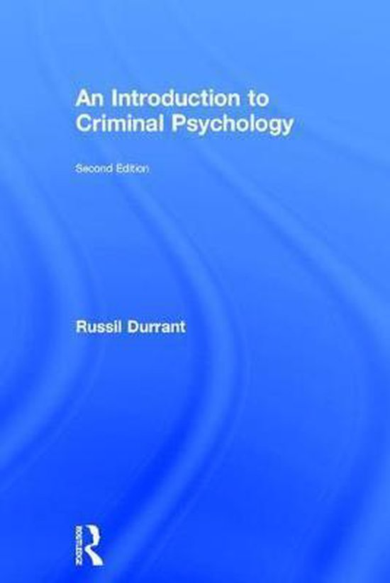 An Introduction to Criminal Psychology - cover