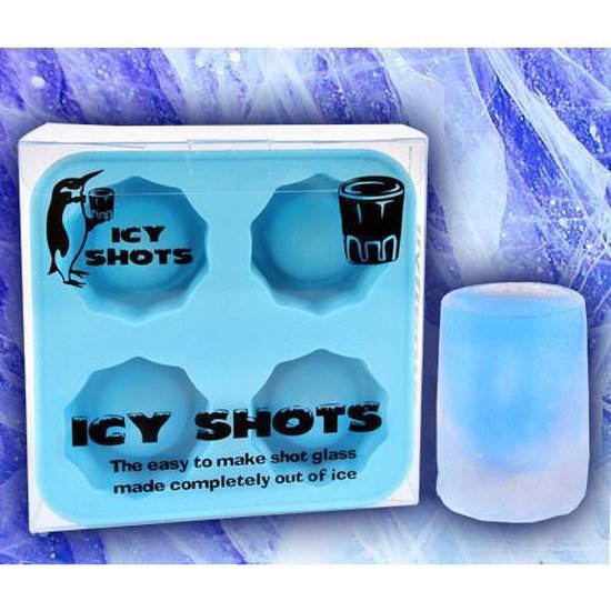 Mal voor shotglazen van ijs - 4 glazen - blauw | bol.com
