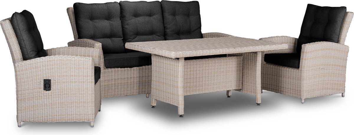 instinct maximaal Morse code Mondial Living - Lounge- Tuinset Canberry 4-delig Kobo/Beige | bol.com