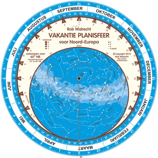 Nederlandse vakantie-planisfeer voor Noord-Europa (60 graden ... - cover