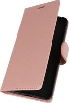 Roze Wallet Case Hoesje voor HTC Desire 12