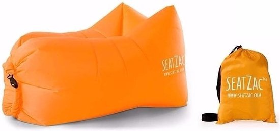 Lazy zitzak lucht stoel in het oranje - SeatZac - Luchtbed zak