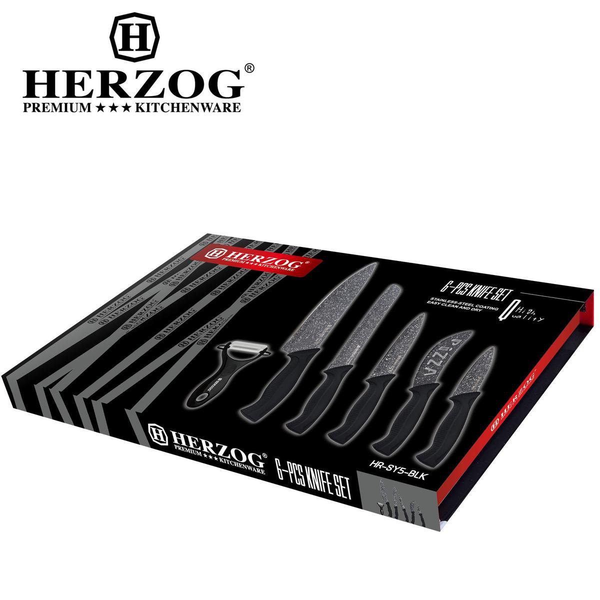 BergHOFF Kits de bloc de couteaux avec couteaux Leo Slate 7 pièces