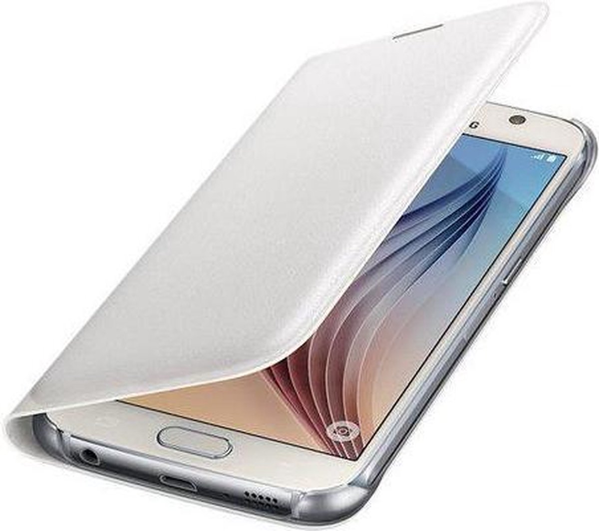 Originele Samsung Galaxy S6 Flip wallet cover wit