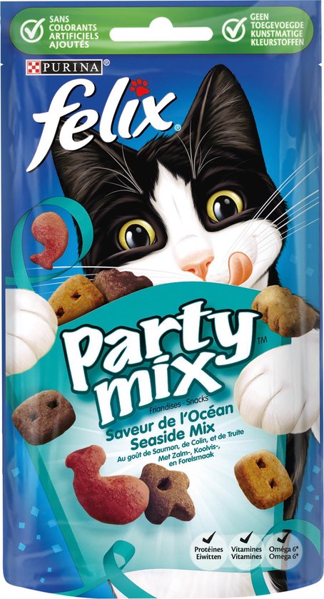 Felix Snack Party Mix Seaside - Kattensnack - 1 x 60 g