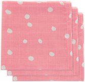 Little Lemonade hydrofiele monddoekjes roze stip - set van 3 stuks