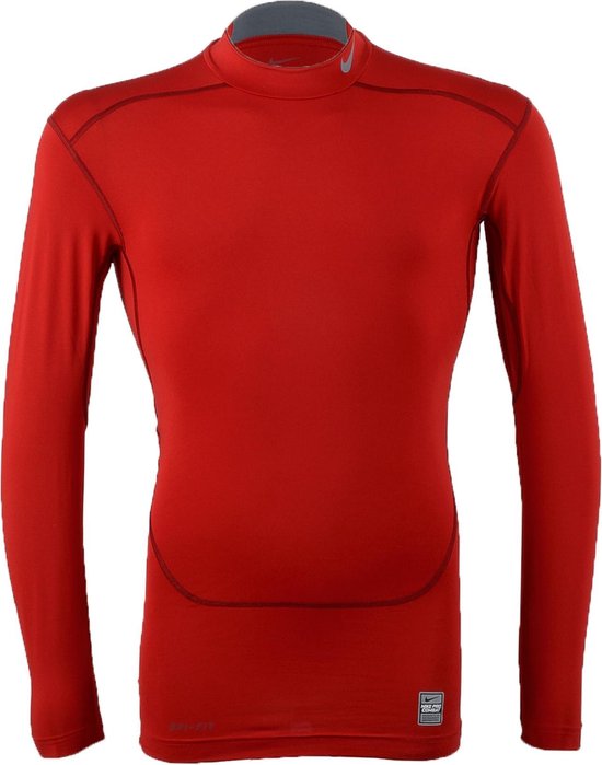 Nike NPC Combat Compressie Longsleeve shirt - Sportshirt - Mannen - Maat L  - Rood | bol.com