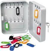 Perel   sleutelkastje voor 20 sleutels - 16 x 20 x 60 cm - met 20 sleutelhangers