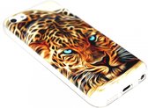 Oranje tijger hoesje siliconen Geschikt voor iPhone 5 / 5S / SE
