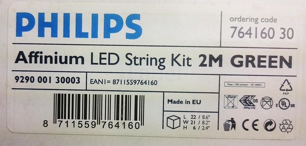 PHILIPS Affinium LED string kit, kleur groen, lengte 200 cm | bol.com