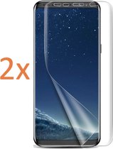 2x Screenprotector geschikt voor Samsung Galaxy S8+ Plus - Edged (3D) Glas PET Folie Screenprotector Transparant 0.2mm 9H - (Two Pack / Duo-pack)