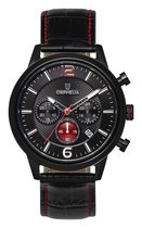 Orphelia Tempo-Limitededition OR81803 Horloge - Leer - Zwart - Ø 43 mm
