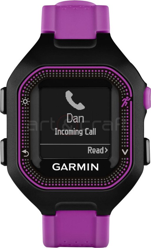 Garmin GPS fitnesshorloge met activity tracker Forerunner 25 Dames Paars/zwart - Garmin