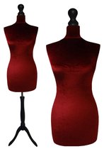 Vintage Velvet paspop met zwarte sparkling driepoot 44/46