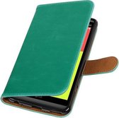 Groen Pull-Up PU booktype wallet hoesje voor LG V20